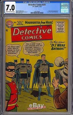 Detective Comics #225 High Grade 1st App. Martian Manhunter Batman 1955 CGC 7.0