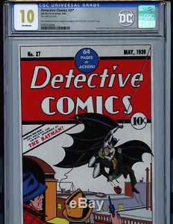 Detective Comics #27 CGC 10 Gem Mint Silver Foil Batman 1st Release Amricons DC