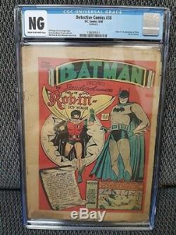 Detective Comics #38, CGC, NG/Cream to Off-White, 1st App & Origin of Robin