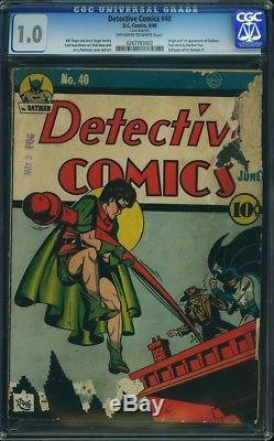 Detective Comics #40 CGC 1.0 Off-White to White Pages First Joker cover