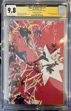 EDGE OF SPIDER-VERSE #1 CGC X JSA 9.8 Signed By NICOLETTA BALDARI (LTD 600)