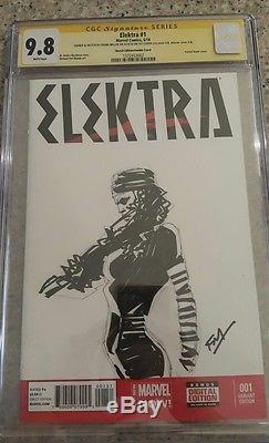 Elektra Sketch Cover Cgc Ss 9.8 Inked Frank Miller Original Art