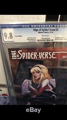 Edge Of Spider-Verse 2 CGC 9.8 Greg Land Variant Gwen Stacy 1st Spider-Gwen