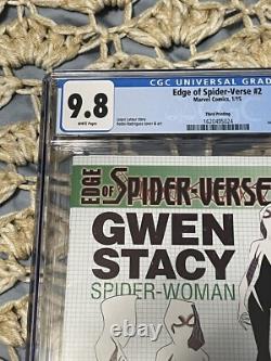 Edge of Spider-Verse #2 CGC 9.8 3rd Printing Design Variant 1st Spider-Gwen