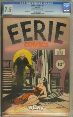 Eerie Comics #1 Cgc 7.5 Cr/ow Pages