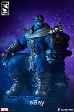 Exclusive Thanos on Throne New Sideshow Statue premium format avengers infinity
