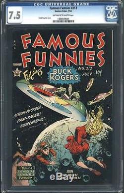 FAMOUS FUNNIES #212 CGC 7.5 OWithWH PAGES