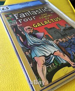 FANTASTIC FOUR #48 OWW Pages CGC 8.5 Silver Age Comic Book 1ST APP SILVER SURFER