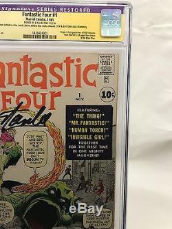 Fantastic Four #1 signed by Stan Lee (Marvel, 1961) CGC graded 5.5