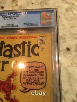 Fantastic Four #4 CGC 1.0 VINTAGE Marvel KEY 1st Silver Age Sub-Mariner