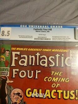 Fantastic Four 48 Cgc 8.5 White Pages, 1st Appearance Silver Surfer And Galactus