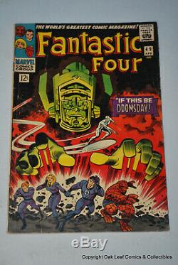 Fantastic Four 49 Marvel Comic Book 1966 VG 2nd Silver Surfer