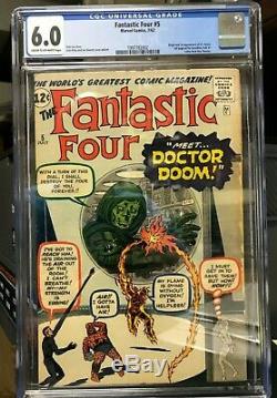 Fantastic Four #5 1st Doctor Doom CGC Graded 6.0