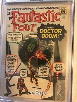 Fantastic Four #5 CGC 4.0 WHITE! 1st Doctor Doom
