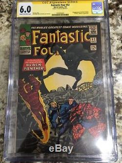Fantastic Four 52 Black Panther First Appearance! CGC 6.0 SS Stan Lee Auto