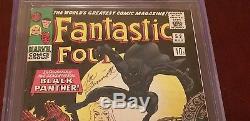 Fantastic Four #52 Cgc Ss Vf-(7.5) Key 1st Blk Panthr Signed/sketched Sinnott