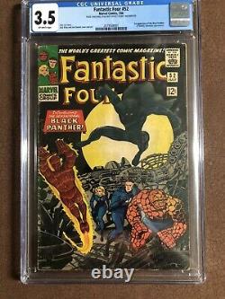 Fantastic Four 52 cgc 3.5 off-white pages 1st Black Panther
