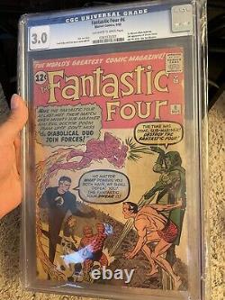 Fantastic Four 6 CGC 3.0 Dr Doom Namor Silver Age