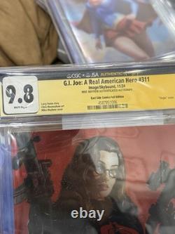 Gi Joe #311 Cgc 9.8 Ss Signed Mike Mayhew Baroness Virgin Foil Megacon Ltd 300