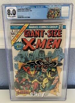 Giant Size X-men 1 Cgc 8.0 Key Book, 1st Appearances, Storm, Colossus, New Team