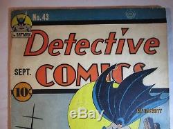 Golden Age Detective Comics 43 Batman Robin Bondage