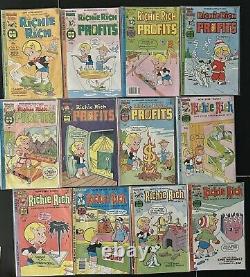 HUGE 54 RICHIE RICH Comic Book Lot, 1970-80s Bagged, Very High Grade