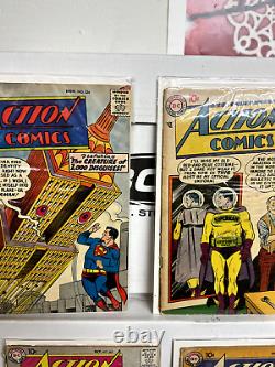 HUGE LOT of 8 Action Comics 10c #234 236 239 240 245 246 248 257 Superman SALE