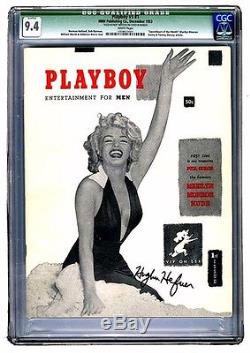 Highest Cgc Graded Hef-signed Original 1953 #1 Playboy (marilyn Monroe) White
