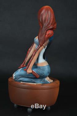 Hot SpiderMan J. Scott Campbell Mary Jane Painted Resin Figure Statue Toy 11