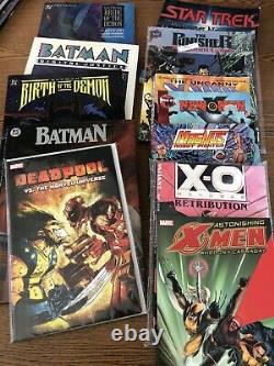 Huge TPB Comic Hardcover Lot Sandman Preacher Buffy Batman Spiderman 50 Books