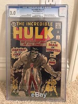 Hulk #1 Cgc 3.0 Origin And 1st Appearance Hulk Key Grail Rare