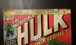Hulk 181-1st appearance of Wolverine-Huge key book! -MVS INTACT-Mid-Grade copy