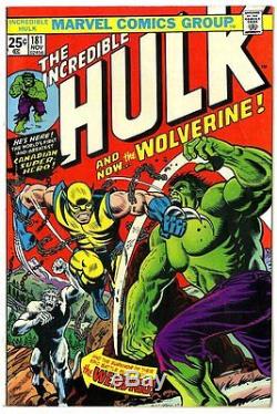 Hulk #181 NM- 9.2 white pages 1st full app. Wolverine Marvel 1974 No Reserve