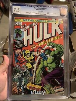 INCREDIBLE HULK #181 CGC 7.5 (1st Wolverine) MEGA GRAIL WHITE PAGES