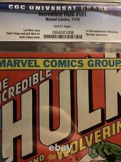 INCREDIBLE HULK #181 CGC 7.5 (1st Wolverine) MEGA GRAIL WHITE PAGES