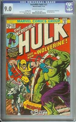 INCREDIBLE HULK #181 CGC 9.0 OWithWH PAGES