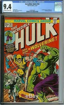 INCREDIBLE HULK #181 CGC 9.4 OWithWH PAGES