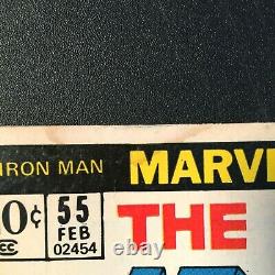 IRON MAN #55 1972 KEY 1st THANOS! GRADE 6.5 VALUE $500.00 BIN $449.99 WOW