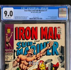 IRON MAN AND SUB-MARINER #1 CGC 9.0 EXCELL Colors/Gloss- NEW CGC Case
