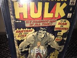 Incredible Hulk #1 (1962) CGC Graded 1.0 Origin Hulk Stan Lee Jack Kirby