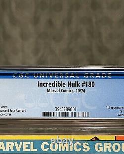 Incredible Hulk 180 CGC 5.5 White Pages FIRST APPEARANCE WOLVERINE (Cameo)