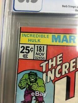 Incredible Hulk #181 1974 CGC 8.5 OwithW 1st Appearance Wolverine