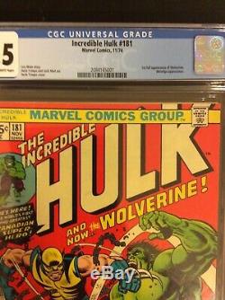 Incredible Hulk #181 1st appearance Wolverine CGC 4.5 Key Marvel Comic Book Hero