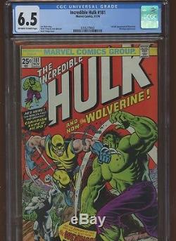 Incredible Hulk 181 CGC 6.5 Marvel 1974 1st Full Wolverine. Wendigo App
