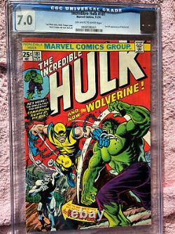 Incredible Hulk 181 CGC 7.0 1ST APP WOLVERINE 1974 KEY GRAIL Comic Book