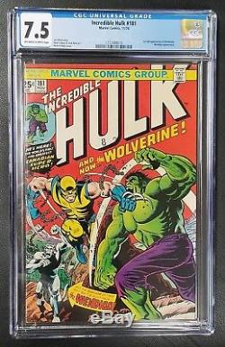 Incredible Hulk #181 CGC 7.5 1st App Wolverine Free Shipping MEGA KEY ISSUE