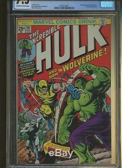 Incredible Hulk 181 CGC 7.5 Marvel 1974 1st Full Wolverine. Wendigo App