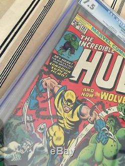 Incredible Hulk 181 CGC 7.5 Off-White To White Pages First Appearance Wolverine