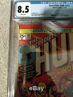 Incredible Hulk #181 CGC 8.5 WHITE PAGES