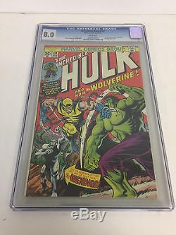 Incredible Hulk 181 Cgc 8.0 White Pages 1st App Wolverine Trimpe 1974